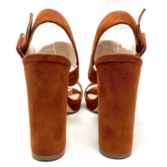 Barneys New York Suede Ankle-Strap Platform Sandal - Picture 6 of 8